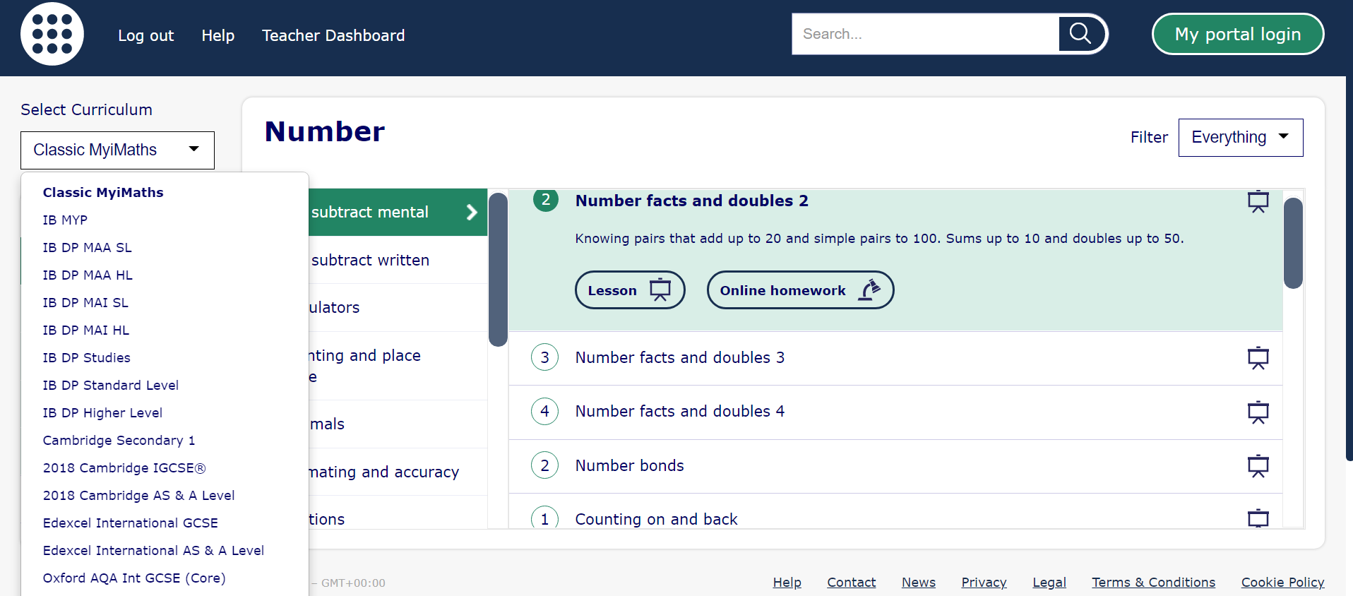 Primary pupil using MyPortal